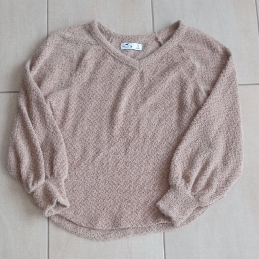 Hollister Tan Textured Long Sleeve Top